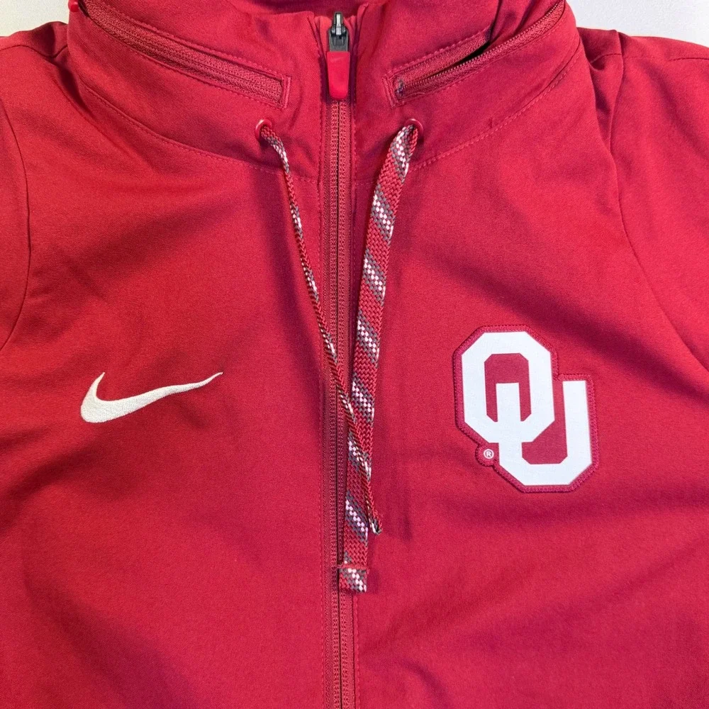 Oklahoma Sooners Nike Dri-FIT Full Zip Jacket Crimson Red Women's Small Logo
